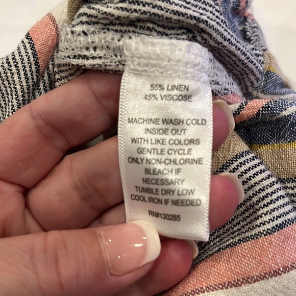 EUC—Per Se—Linen Blend Striped Shorts—Medium - Picture 8 of 8